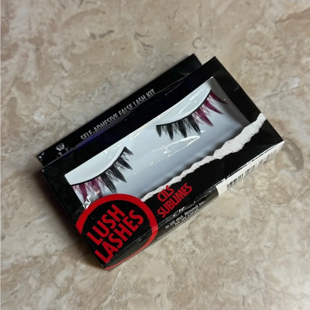 Rimmel London Self Adhesive False Lush Lash Kit Black Fuchsia Purple New in Box